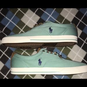 NWT Mint Green Ralph Lauren Canvas Shoes